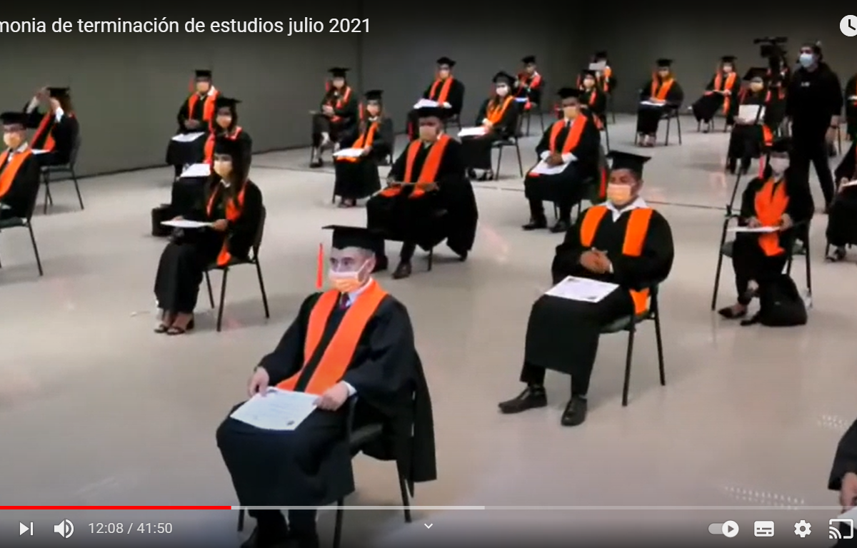 Ceremonia de finalización de estudios   FCC, UANL. Julio 2021