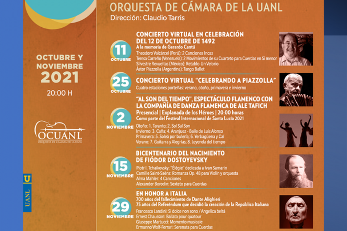 Tercera Temporada. Grandes Efemérides 2021. Orquesta de Cámara de la UANL